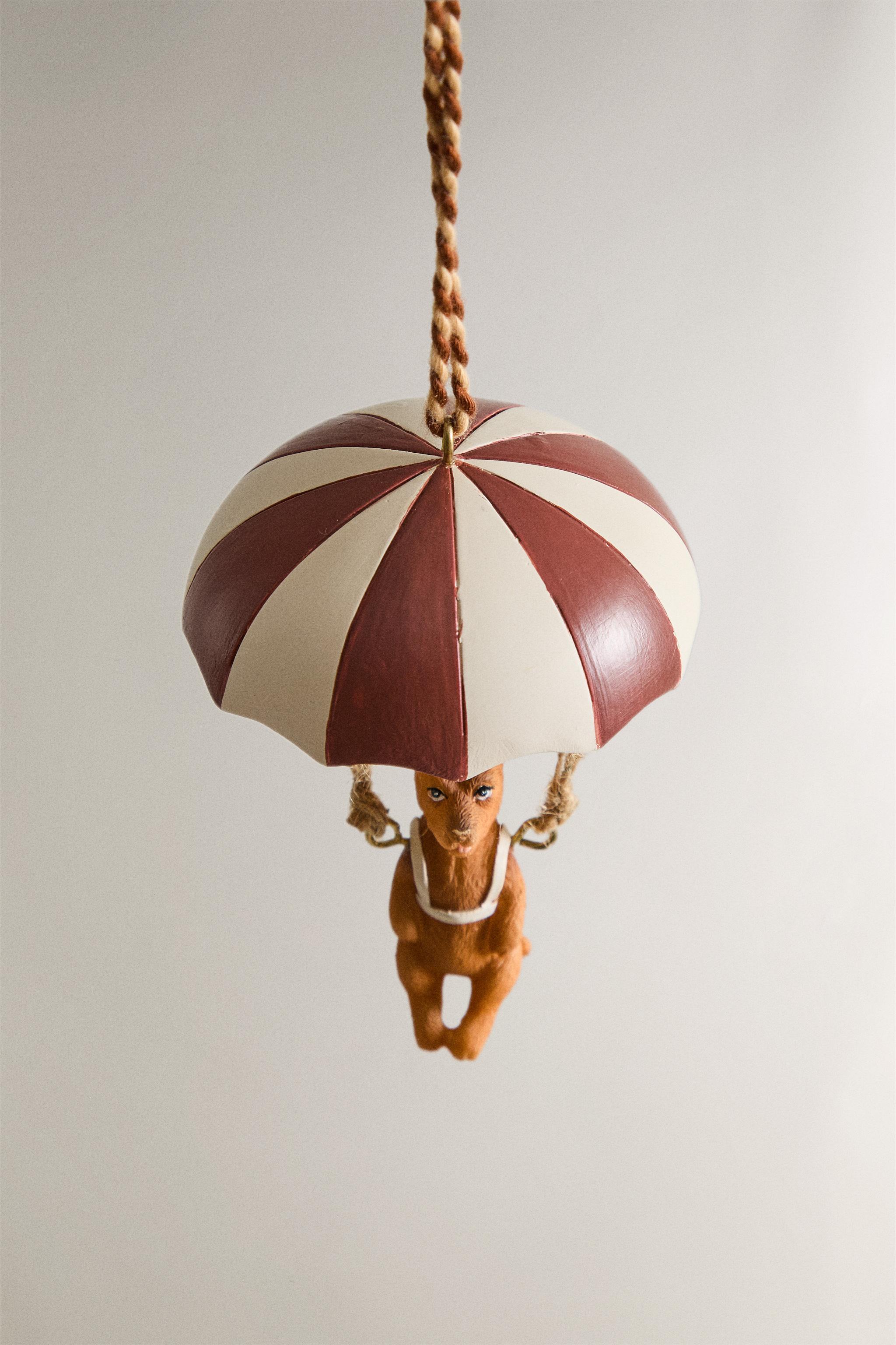DOG WITH A PARACHUTE CHRISTMAS TREE ORNAMENT
